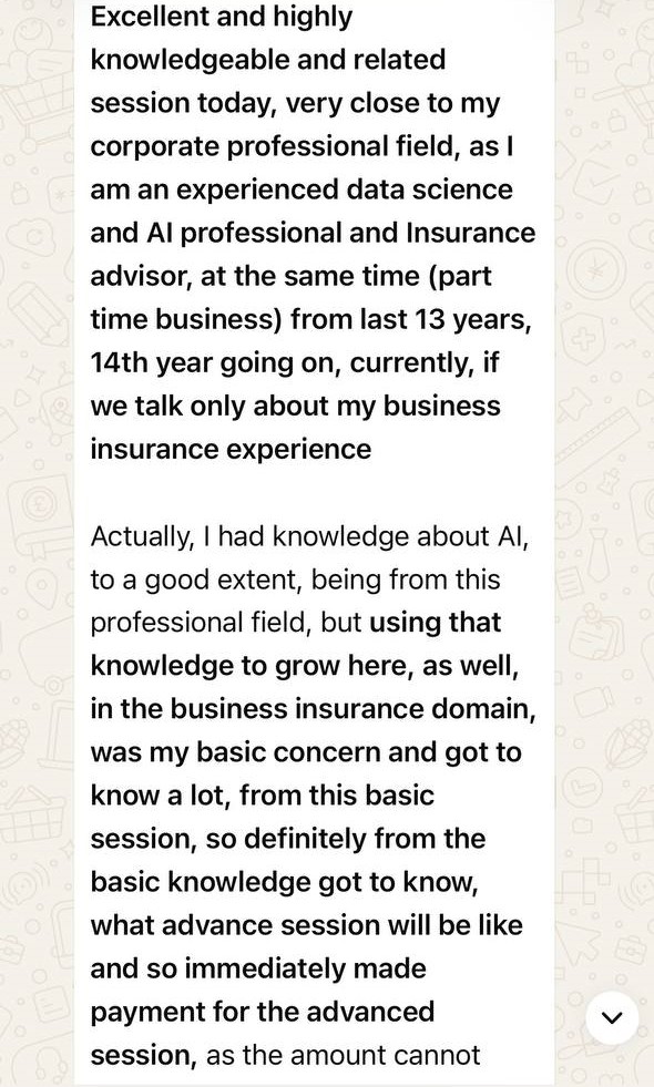 Student testimonial
